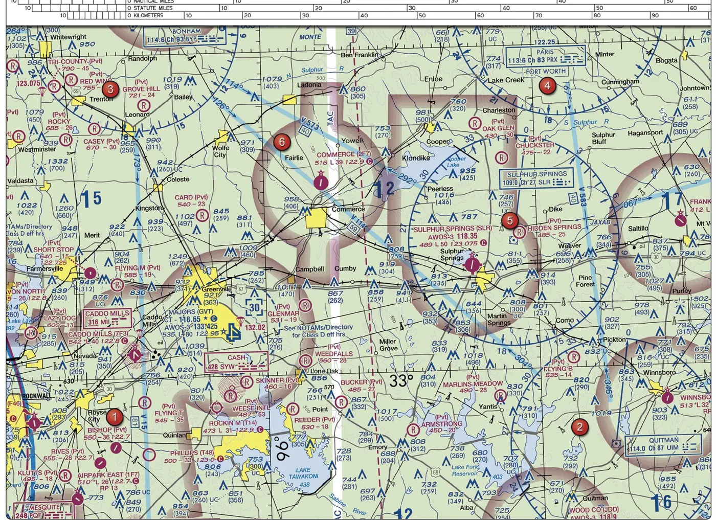 FAA sectional chart excerpt